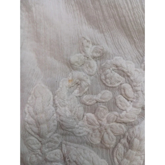 Bindu Boho Sundress Paloma Blue Tassel Tie Lined Tiered small white new - Picture 9 of 16